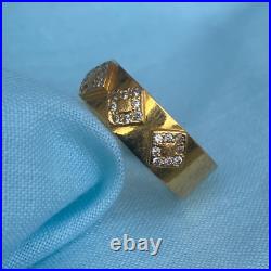 22K Pure Gold Ring Women Jewelry Design Set Customized Sizes 4.15 Gram