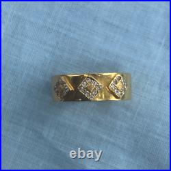 22K Pure Gold Ring Women Jewelry Design Set Customized Sizes 4.15 Gram