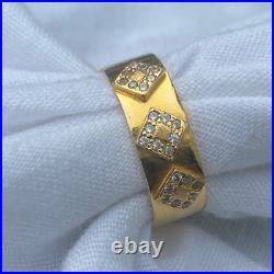 22K Pure Gold Ring Women Jewelry Design Set Customized Sizes 4.15 Gram