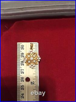 22K Solid Yellow Gold Pendant Earrings Set 12.9 Grams 22KT Pure Locket set