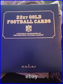 22KT Gold Football Cards From The Danbury Mint Set 1-50 Perfect Condition