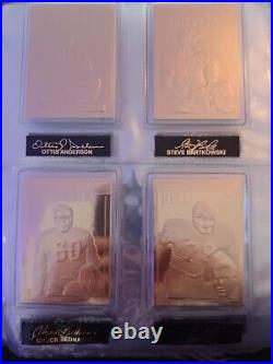 22KT Gold Football Cards From The Danbury Mint Set 1-50 Perfect Condition