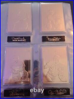 22KT Gold Football Cards From The Danbury Mint Set 1-50 Perfect Condition