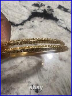 22k Solid Gold Bangle Bracelet Set 16 Grams