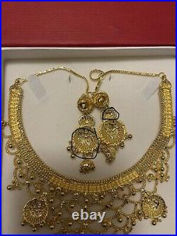 22k indian pure gold jewelry set