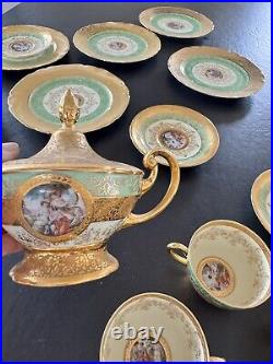 24 Karat Gold Le Mieux, TK Thun Bohemia & Victoria Czechoslovakia Antique China