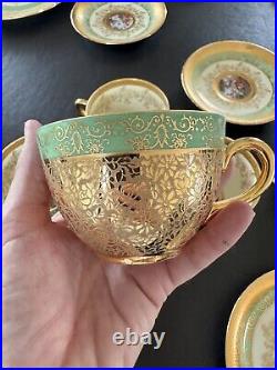 24 Karat Gold Le Mieux, TK Thun Bohemia & Victoria Czechoslovakia Antique China