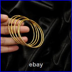 24K Pure Gold Thin Bracelet Set Ladies Bracelet Gold Jewelry