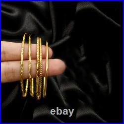 24K Pure Gold Thin Bracelet Set Ladies Bracelet Gold Jewelry