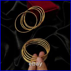 24K Pure Gold Thin Bracelet Set Ladies Bracelet Gold Jewelry