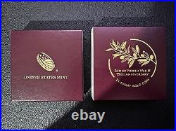 24k Gold Coin/Silver Medal Set 2020 End of World War II 75th Anniversary