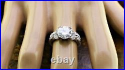 2Ct Lab Created Diamond Brilliant Cut Engagement Pure Ring Set In 14k White Gold