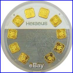 2x Heraeus 10 x 1g MultiDisc Gold Bar 999.9 Pure Fine Gold Bars 2 SETS