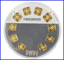 2x Heraeus 10 x 1g MultiDisc Gold Bar 999.9 Pure Fine Gold Bars 2 SETS