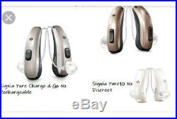 2x Signia Siemens Pure 7Nx Hearing Aids You Pick 312,13, Cros Charge&Go RIC Set