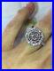 3.18Ct Bezel Set Round Cut Lab Created Diamond Wedding 14k White Gold Pure Ring