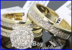 3.50ct Yellow D/VVS1 Diamond Bridal Set Engagement/Wedding Ring 10K Pure Gold