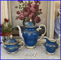 3 Pieces Set From Weimar In Perfect Condition, Rich Decorated With Gold