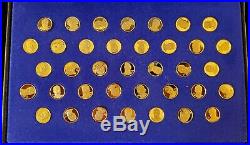 (37) Piece Franklin Mint 24k Solid Gold Pure Presidential Medals Set White House