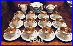 38 Piece Rosenthal Maria Dessert Set Gold Lined Cups PERFECT! Coffee Tea