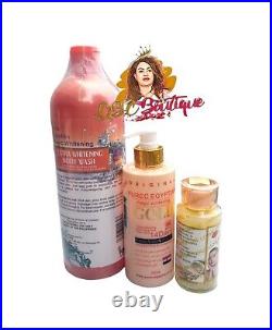 3pcs set Pure egyptianmagic whitening lotion, wash, serum with egg yolk, carrot