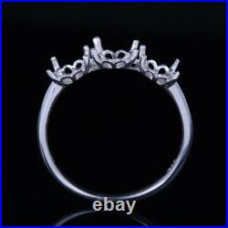 5.5mm Round Perfect Elegant Jewerly Engagement Wedding Ring Solid 10K White Gold
