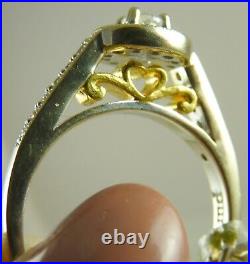 $5000+Retail NEW Diamond Wedding Engagement Ring Set 14K White Gold Sz 10