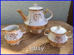 50th Anniversary Tea Set Vintage Gibson China Perfect Golden Wedding Gift