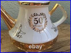 50th Anniversary Tea Set Vintage Gibson China Perfect Golden Wedding Gift