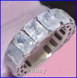 585 White Gold 58.5% Pure Gold Natural Gemstone Ring 9ct, 18 Stone Prong Setting