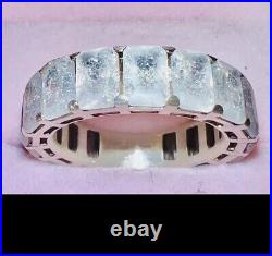 585 White Gold 58.5% Pure Gold Natural Gemstone Ring 9ct, 18 Stone Prong Setting