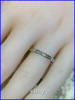 75ct Real Diamond 40% set Eternity / Wedding Ring. 18ct Pure White Gold- Size M