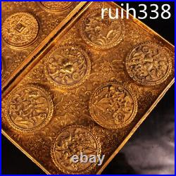 8.4 Old Chinese the Qing dynasty court Pure copper manual Gilding Coin a set