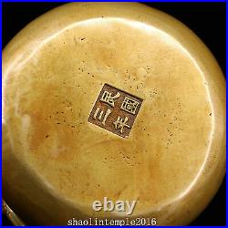 8.8 China antique Pure copper manual make set gemstone teapot