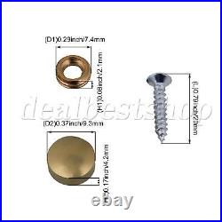 8pcs Golden Pure Copper Screws Mirror Cap Nails Home Decor Fittings 10mm Dia