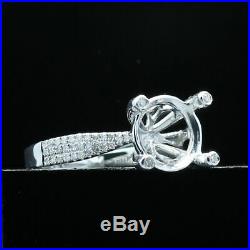 9.5-10mm Round 10K White Gold Semi Mount Wedding Diamond Perfect Ring Setting