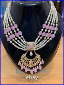 916 Hallmark Jadau 19 Grm Gold Set Jewelry Necklace Moti Piroyi Pearl Jewelry