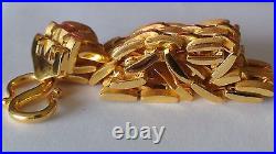 9999 Pure 24k Solid Yellow Gold 47.51 Gram Flexible Wide Bracelet, 8.5/8''