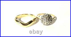 9CT Yellow Gold wedding set Engagement Wedding Diamond Perfect fit