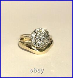 9CT Yellow Gold wedding set Engagement Wedding Diamond Perfect fit