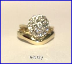 9CT Yellow Gold wedding set Engagement Wedding Diamond Perfect fit