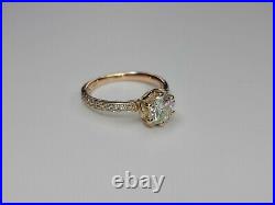 9ct Gold 1.20ct Pure Moissanite Solitaire Engagement Ring Tulip Setting