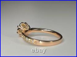 9ct Gold 1.20ct Pure Moissanite Solitaire Engagement Ring Tulip Setting