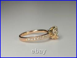 9ct Gold 1.20ct Pure Moissanite Solitaire Engagement Ring Tulip Setting