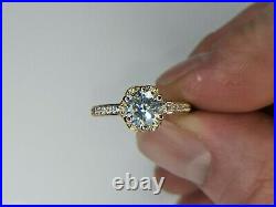 9ct Gold 1.20ct Pure Moissanite Solitaire Engagement Ring Tulip Setting