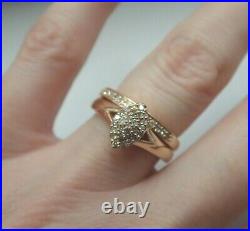 9ct Rose Gold Perfect Fit Diamond Bridal Set Size I 3/4