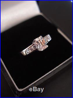 9ct White Gold Stone Set Dress Ring Brand New In Box Pure Quality