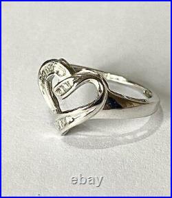 9ct White Gold set Diamond Heart shaped Dress Ring- Perfect Gift