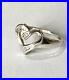 9ct White Gold set Diamond Heart shaped Dress Ring- Perfect Gift