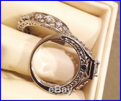 9k White Gold 1/2k Diamond Perfect Fit Bridal Set Engagement Ring Wedding Band